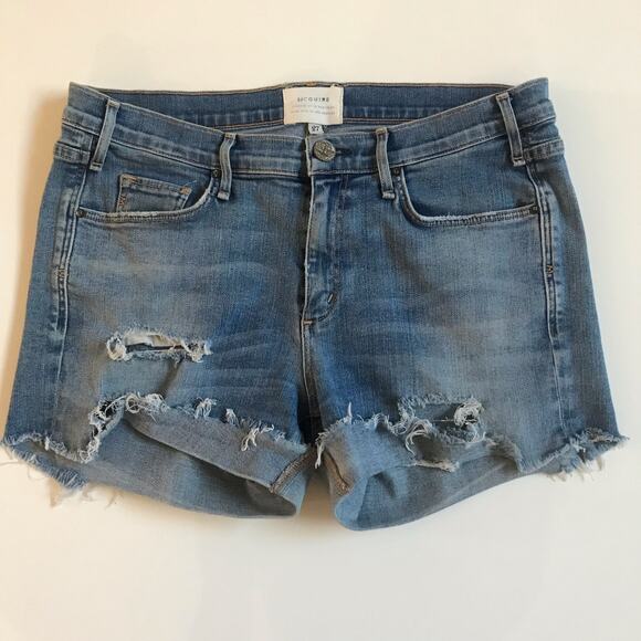 McGuire Mrs. Robinson Cut Off Distressed Jean Shorts Anthropologie Size 27 Boho - Picture 1 of 8